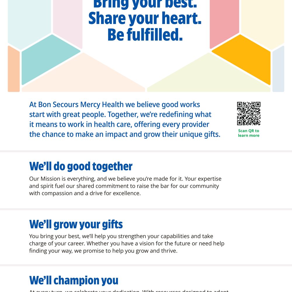 BSM Associate Brand <b>Physician Recruitment</b> Retractable Table Banner